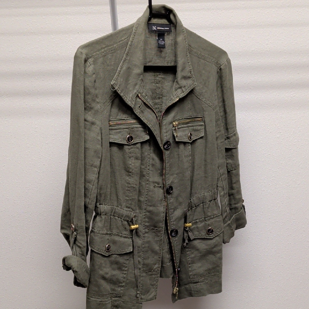 INC International Concepts Khaki Utility Jacket